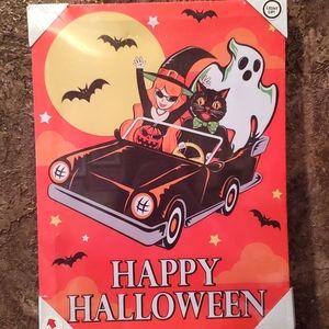 Halloween Vintage Inspired Light up Canvas Wall Decor